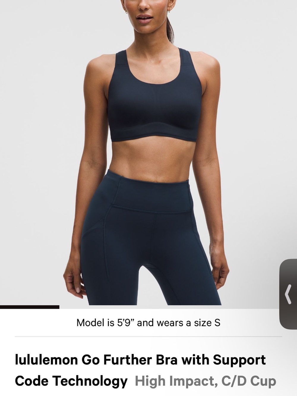 lululemon athletica Go Further Support Sports Bra in Purple